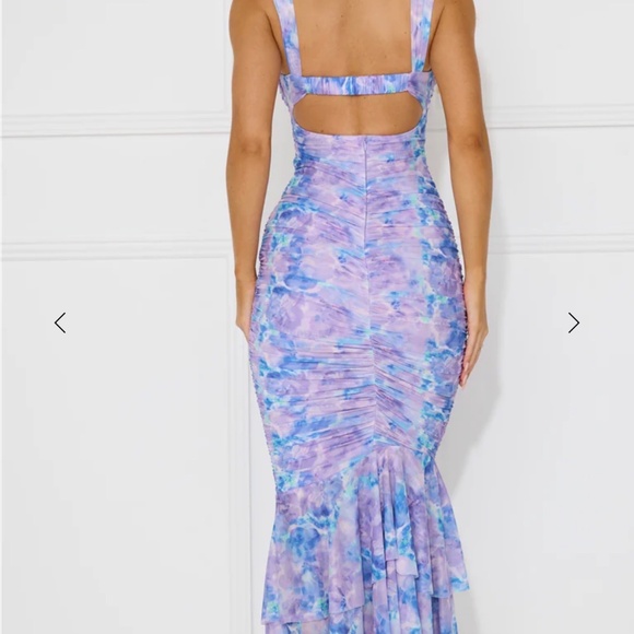 Missy Mesh Maxi Dress Lilac - Picture 5 of 6